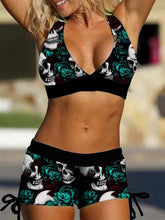 Women's Swimsuits Slim Fit Printed Bikini Two-Piece Set Sai Feel